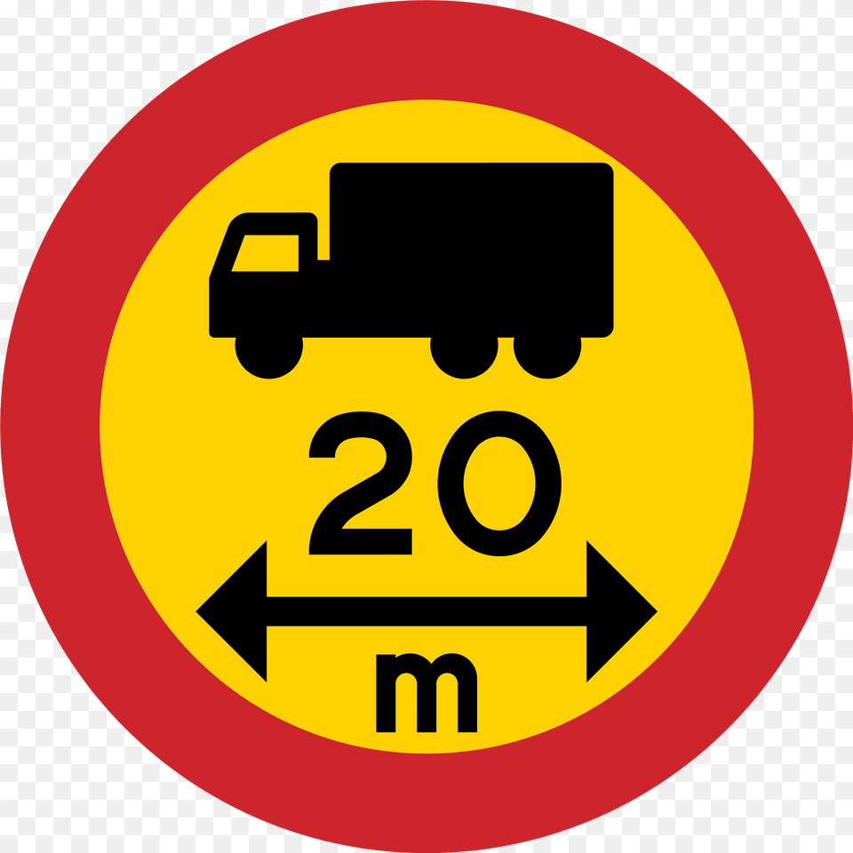 Maximum Vehicle Length Sign In Sweden Clipart, Symbol, Road Sign Png Image