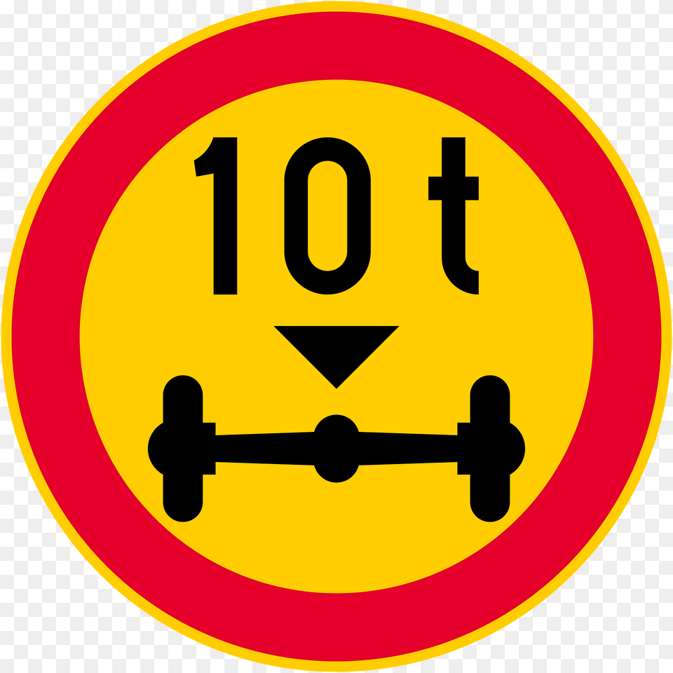 Maximum Weight Per Axle Sign In Finland Clipart, Symbol, Road Sign Free Png Download