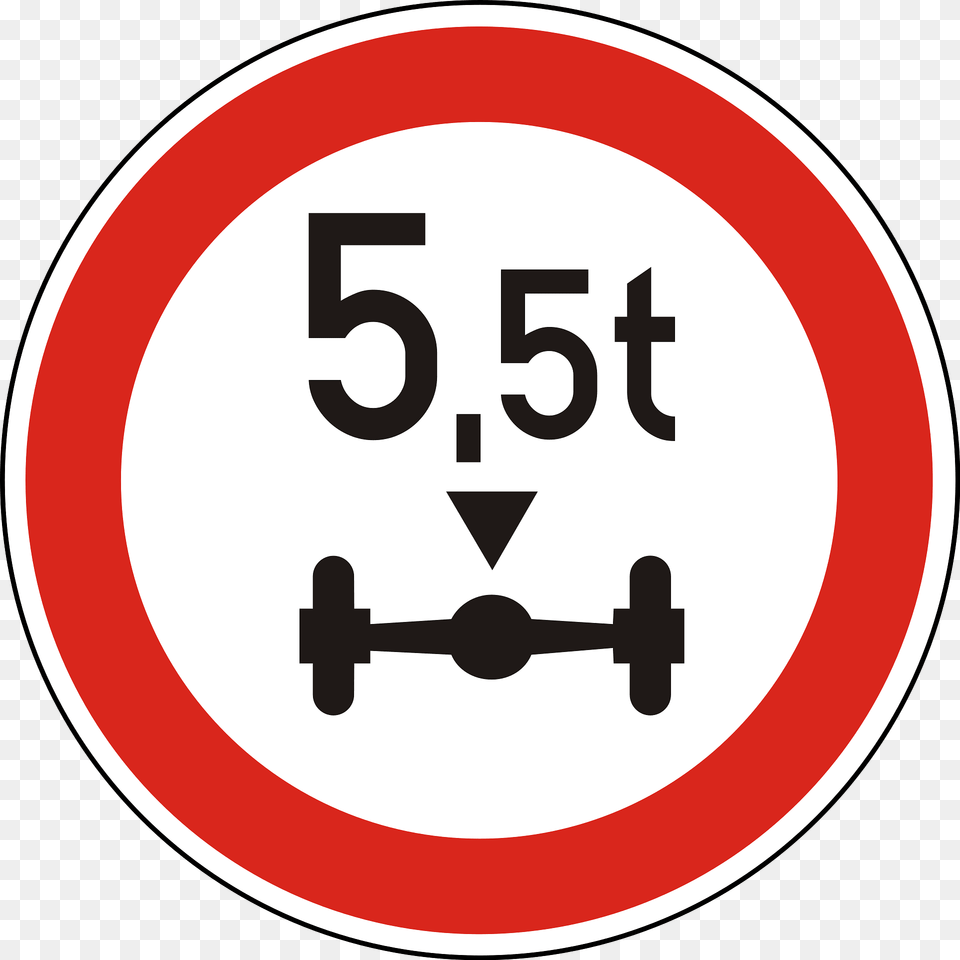 Maximum Weight Per Axle Sign In Hungary Clipart, Symbol, Road Sign Free Transparent Png