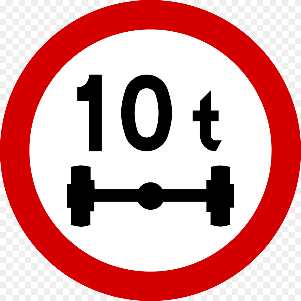 Maximum Weight Per Axle Sign In Poland Clipart, Symbol, First Aid, Road Sign Free Transparent Png