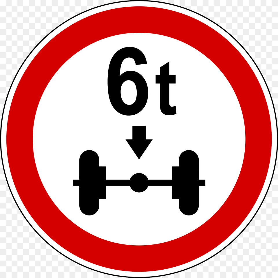Maximum Weight Per Axle Sign In Slovenia Clipart, Symbol, Road Sign Free Png
