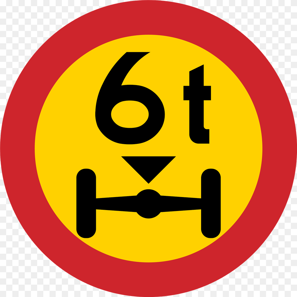 Maximum Weight Per Axle Sign In Sweden Clipart, Symbol, Road Sign, Text Free Transparent Png