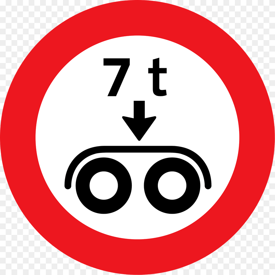 Maximum Weight Per Tandem Axle Sign In Denmark Clipart, Symbol, Road Sign Free Png Download