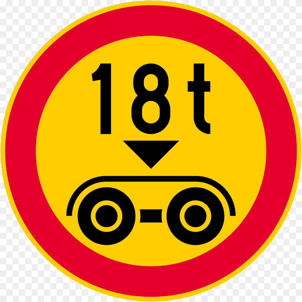 Maximum Weight Per Tandem Axle Sign In Finland Clipart, Symbol, Text, Road Sign Free Transparent Png