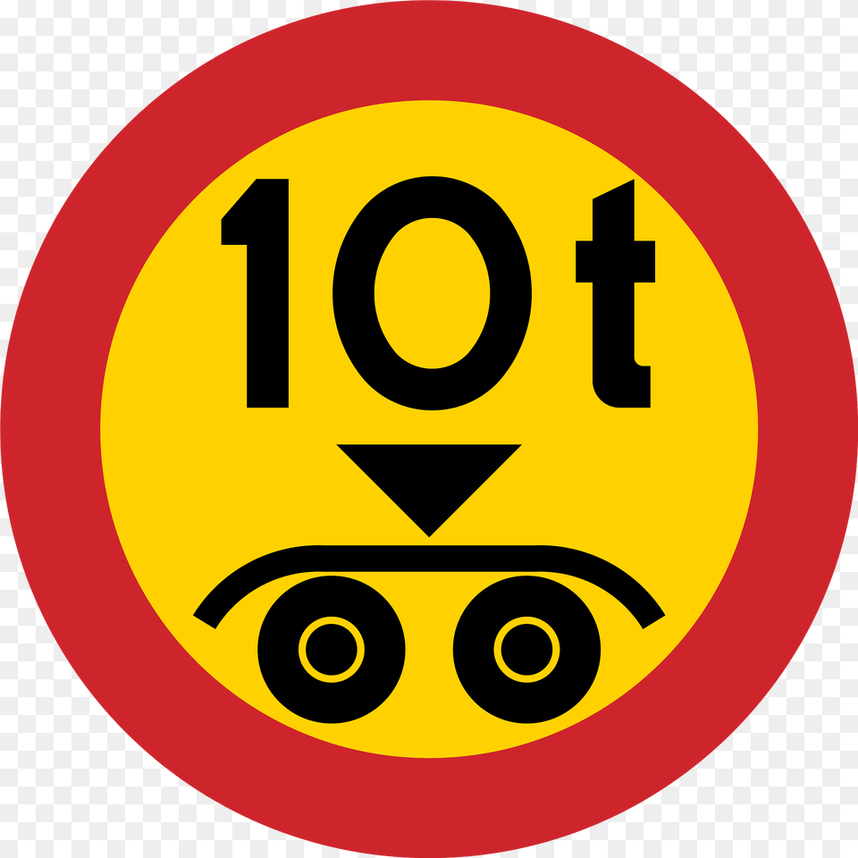 Maximum Weight Per Tandem Axle Sign In Sweden Clipart, Symbol, Road Sign Png Image