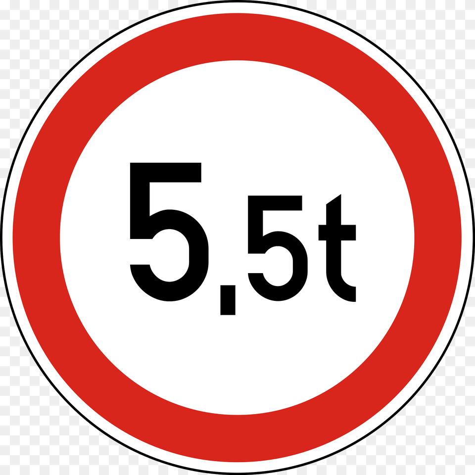 Maximum Weight Sign In Hungary Clipart, Symbol, Road Sign Png