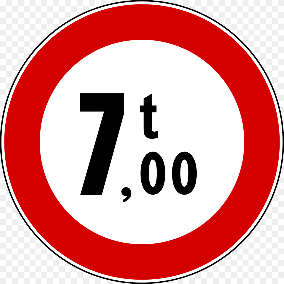 Maximum Weight Sign In Italy Clipart, Symbol, Number, Text, Road Sign Png