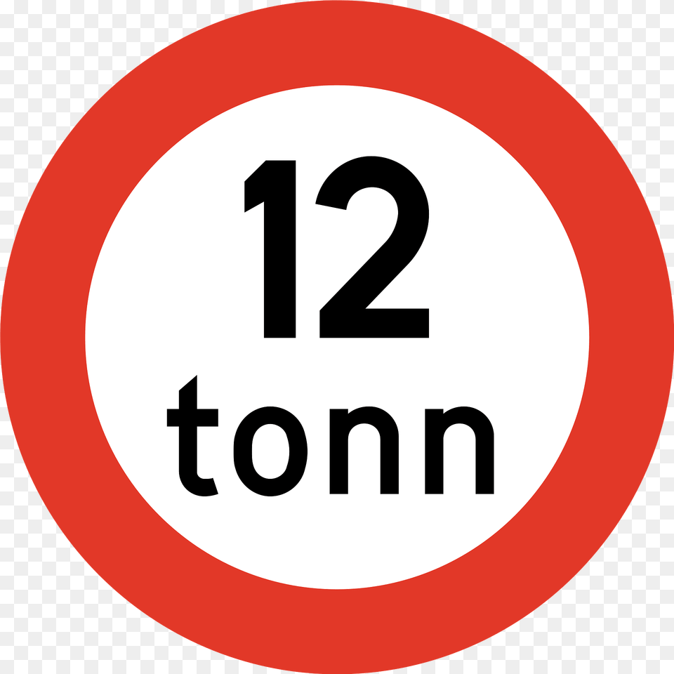 Maximum Weight Sign In Norway Clipart, Symbol, Text, Number, Road Sign Free Transparent Png
