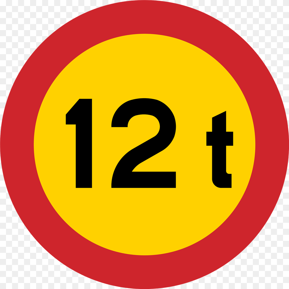 Maximum Weight Sign In Sweden Clipart, Symbol, Text, Number, Disk Png