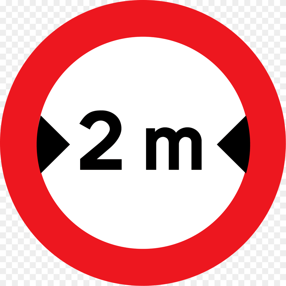 Maximum Width Sign In Denmark Clipart, Symbol, Road Sign, Disk Free Transparent Png