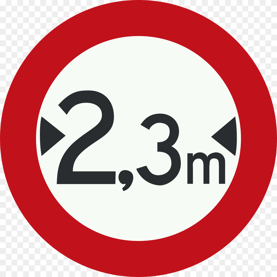 Maximum Width Sign In Netherlands Clipart, Symbol, Road Sign Free Transparent Png