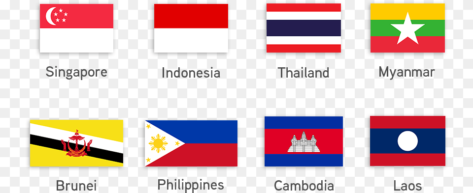 Maxis 8 Asean Country, Flag Png