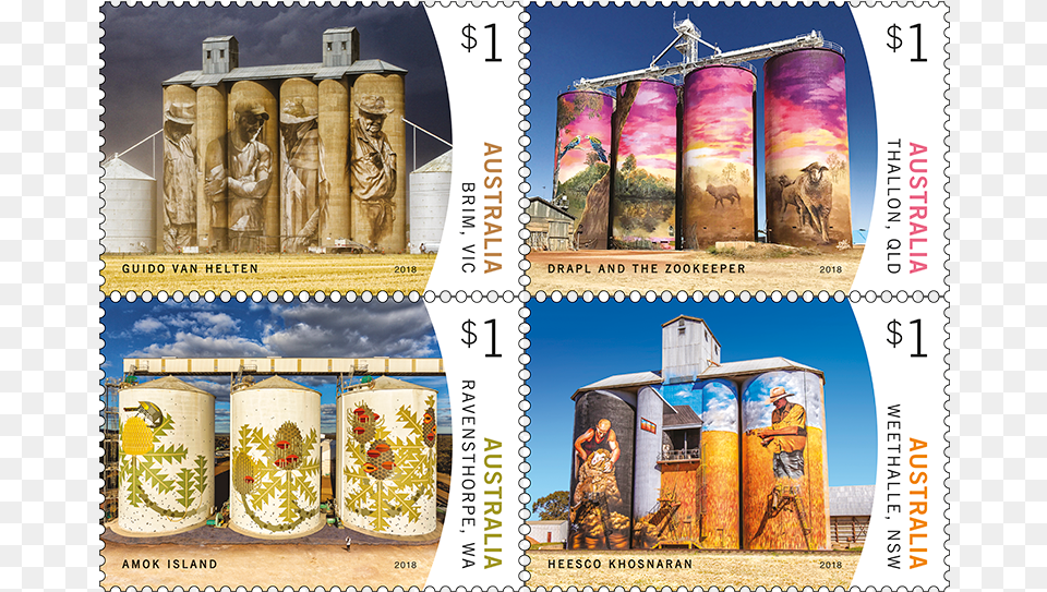 May 16th Australia Stamps Silo Art, Person, Postage Stamp Free Png