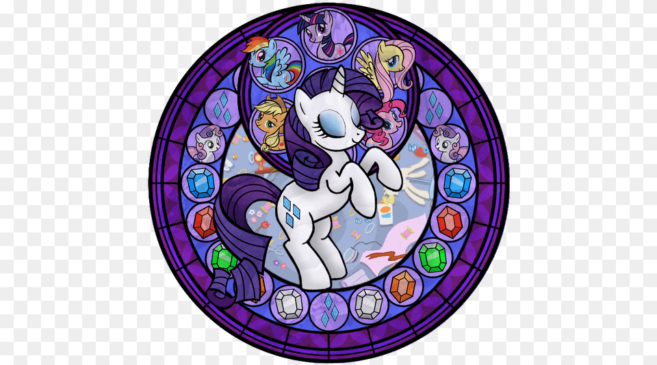 May 2012 My Little Pony Stained Glass Rarity, Art, Stained Glass, Baby, Person Free Png