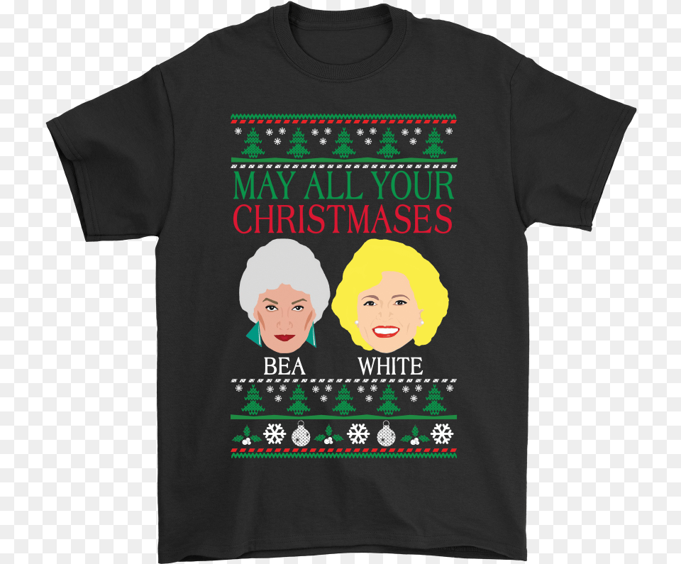 May All Your Christmases Bea White Golden Girls Shirts Half Spiderman Half Deadpool, Clothing, T-shirt, Baby, Face Png