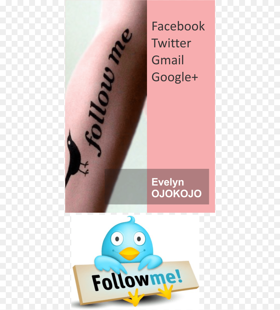May Follow Me On Twitter, Person, Skin, Tattoo, Arm Png Image