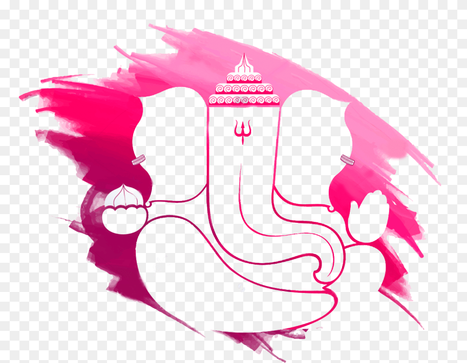 May Lord Ganesha Bless All Of Us With Delicious Food Lord Ganesha Vector, Art, Graphics, Purple, Adult Png