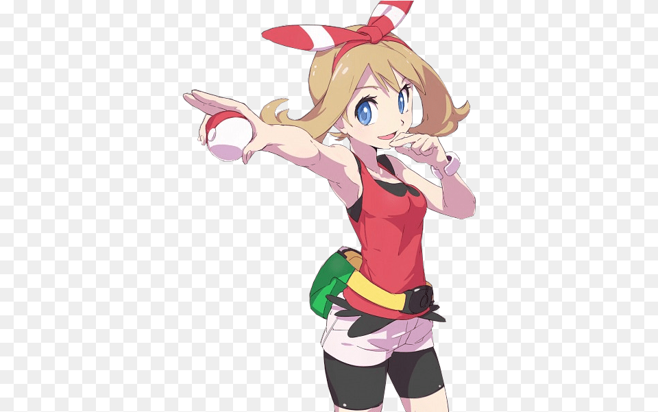 May Pokemon Trainer And Pokemon Girl Image May Pokemon Trainer, Book, Comics, Publication, Baby Free Png