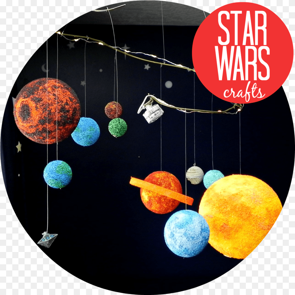 May The Fourth Be With You Mad In Crafts Star Wars Planet Mobile, Astronomy, Outer Space, Sphere, Globe Png