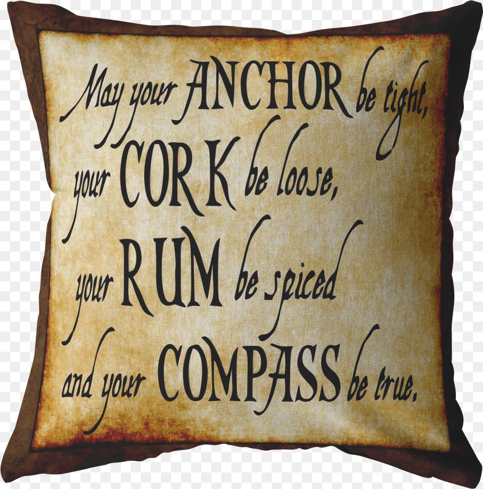 May Your Anchor Be Tight Nautical Pirate Throw Pillow Free Png Download