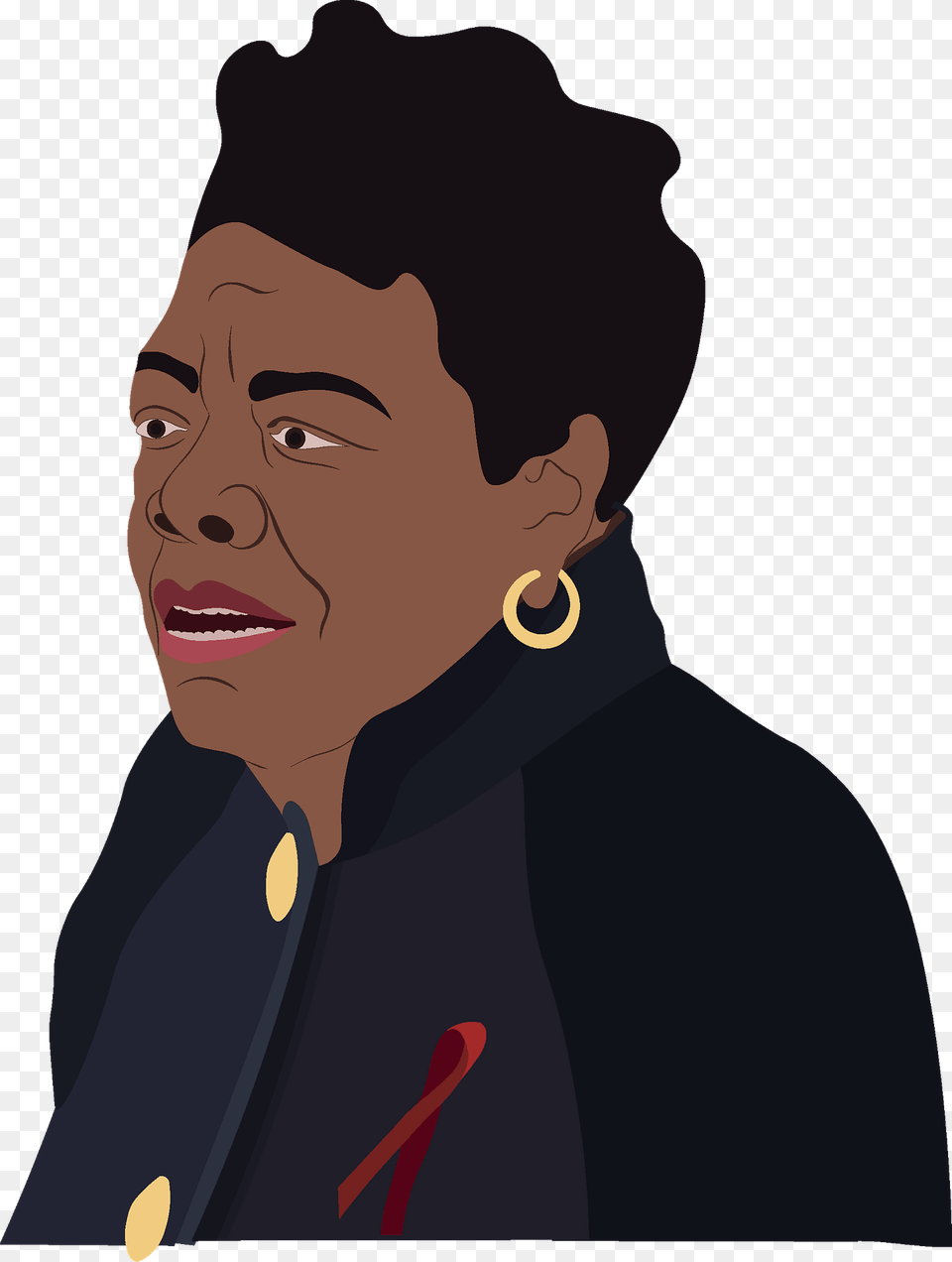 Maya Angelou Clipart, Accessories, Portrait, Photography, Person Png