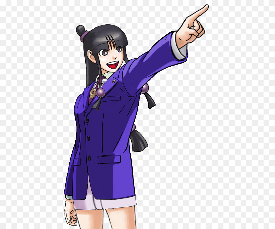Maya Fey Ace Attorney Aceattorney, Book, Clothing, Coat, Comics Free Transparent Png
