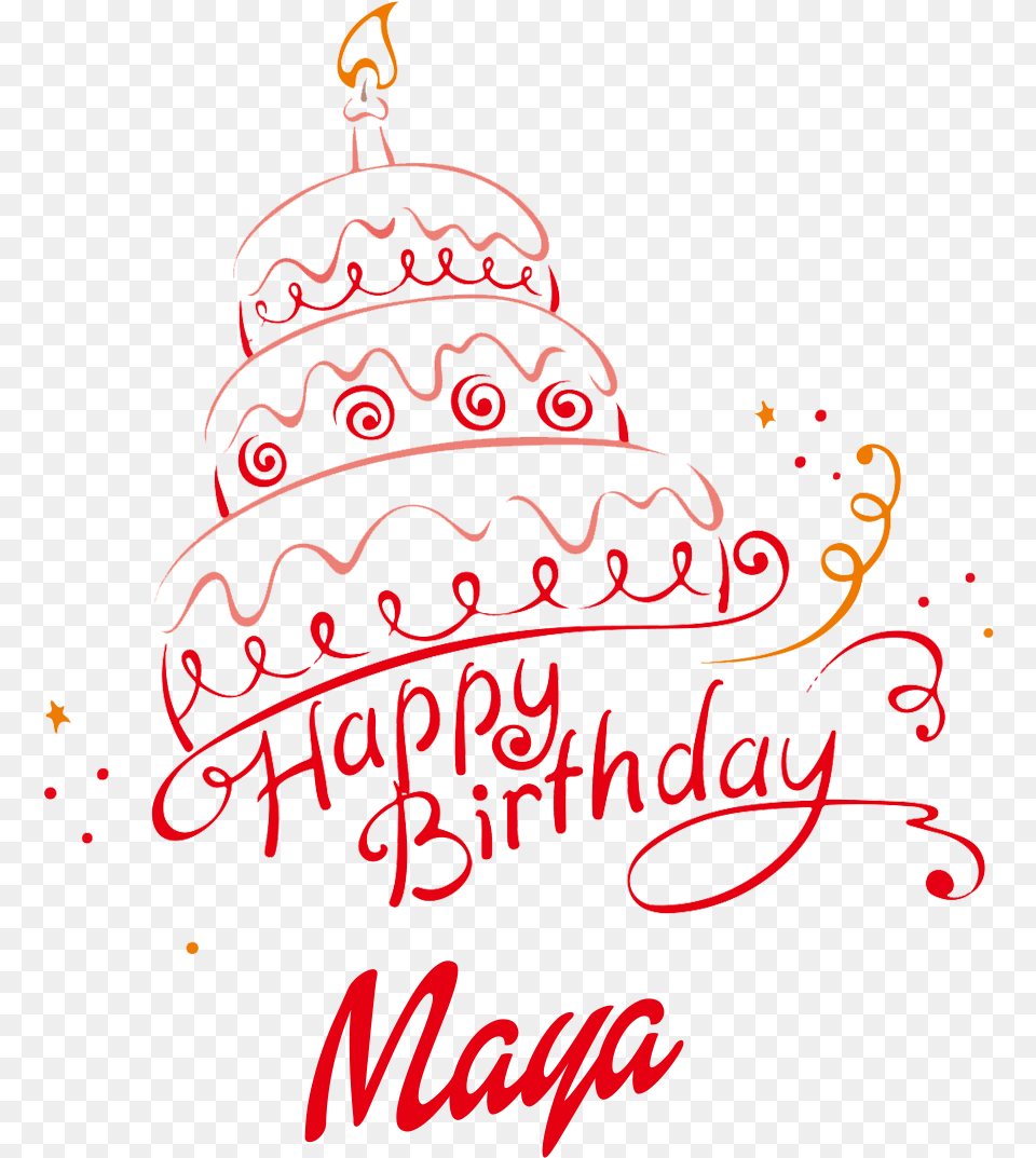 Maya Happy Birthday Vector Cake Name Happy Birthday Sunny Cake, Text Free Png Download