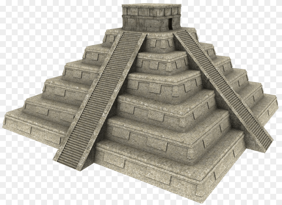 Mayan Pyramid 3d Model, Brick, Architecture, Building, House Free Png Download