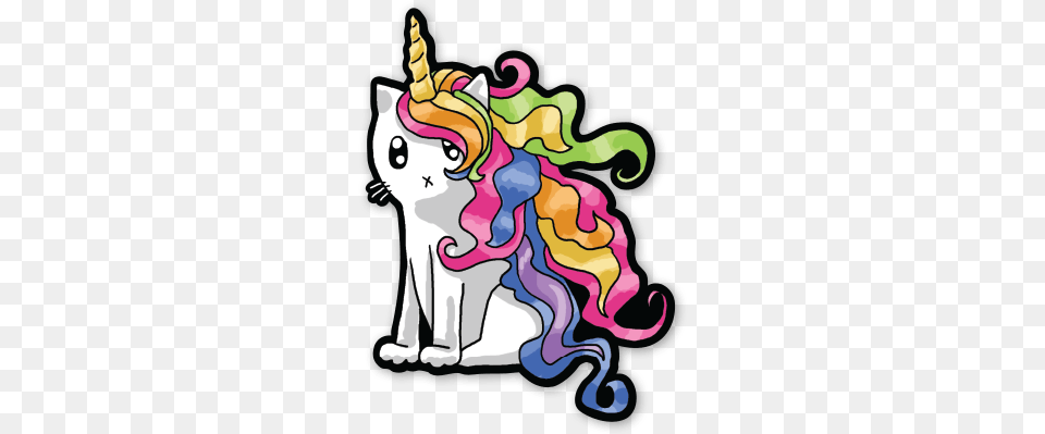 Maybe Like This But More Realistic Rainbow Caticorn Shower Curtain, Art, Graphics, Baby, Person Png Image