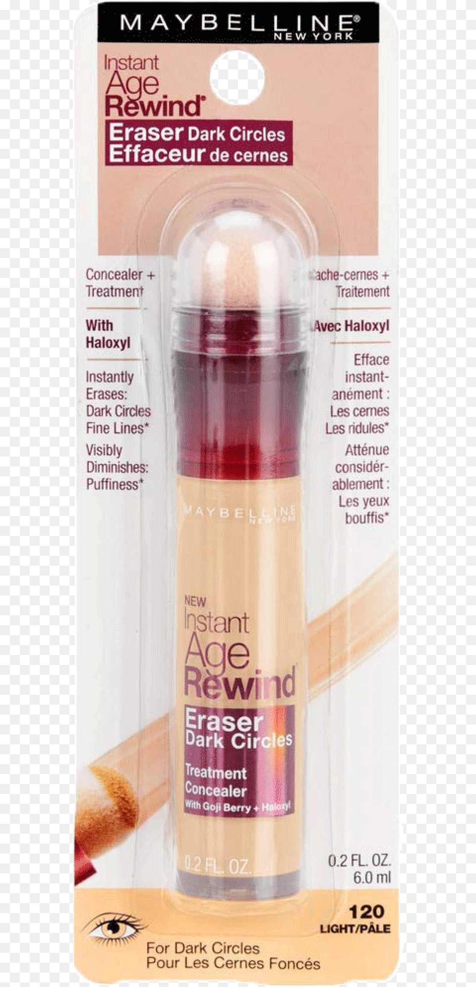 Maybelline Instant Age Rewind 120 Light Pale, Cosmetics, Bottle, Lipstick, Deodorant Free Png