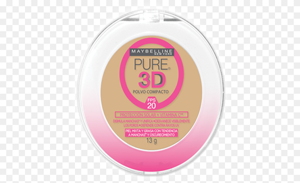 Maybelline Polvo Compacto Pure 3d Pure 3d Maybelline Polvo, Face, Head, Person, Bottle Free Png Download