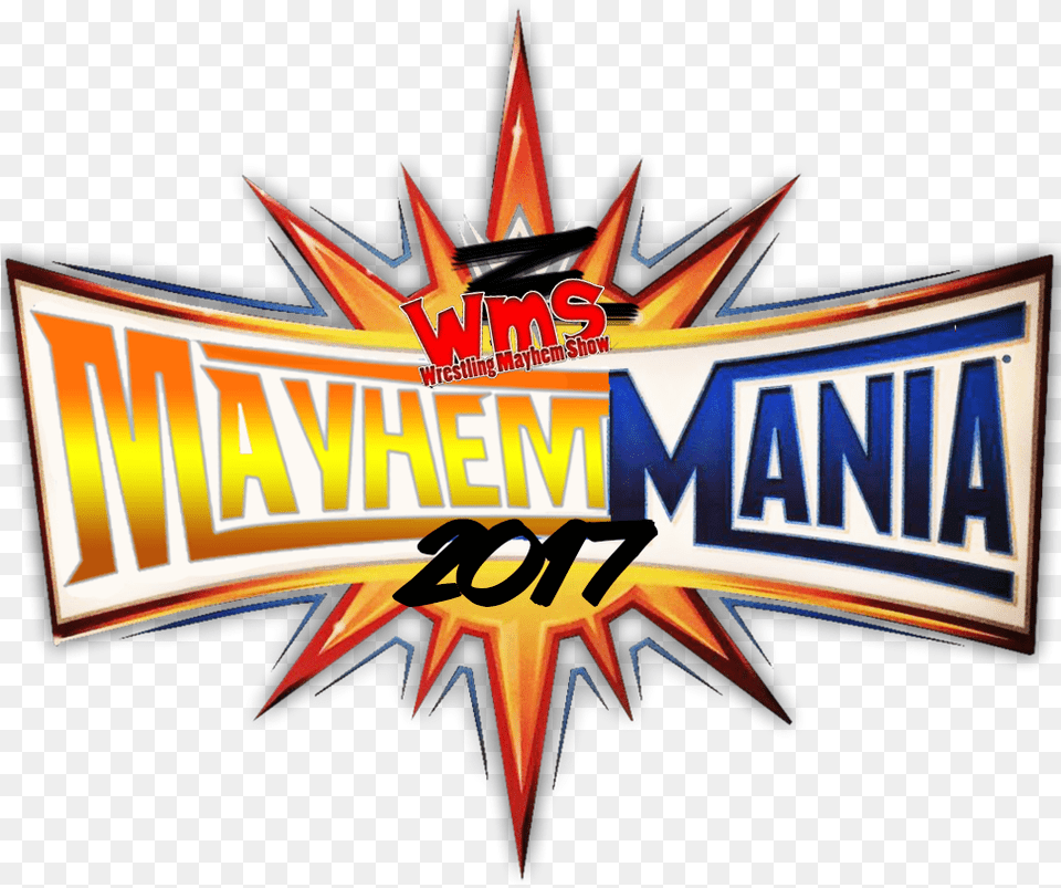 Mayhem Mania Wrestlemania 33 Dream Match Card, Logo, Emblem, Symbol Png