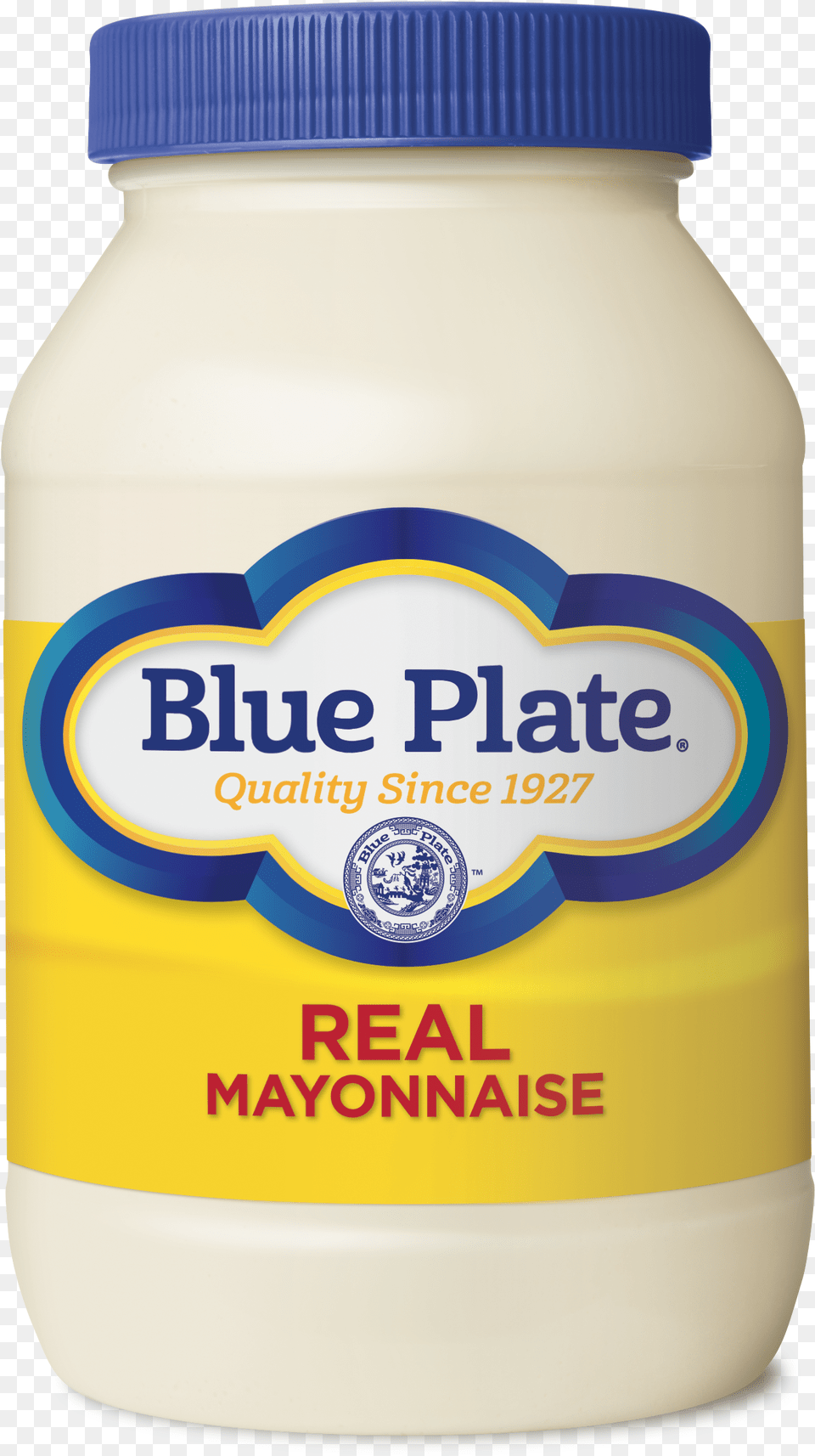 Mayonnaise Blue Plate Real Mayonnaise, Food, Bottle, Shaker Free Png Download