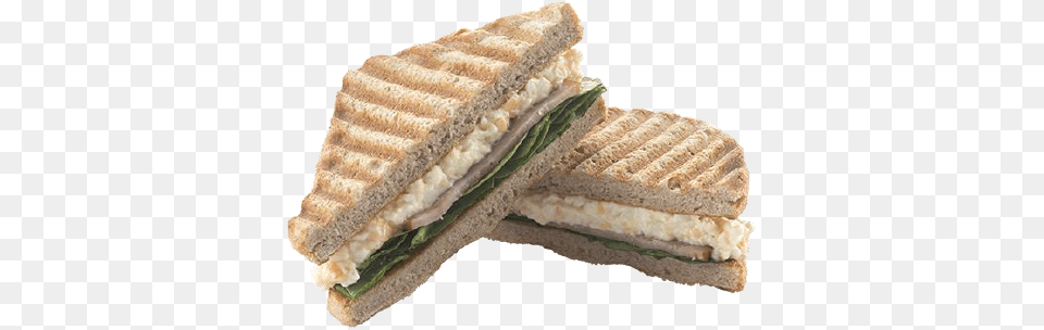 Mayonnaise Spread Atop A Bed Of Baby Spinach And Chicken Chicken Mayo Sandwich, Food, Lunch, Meal Png