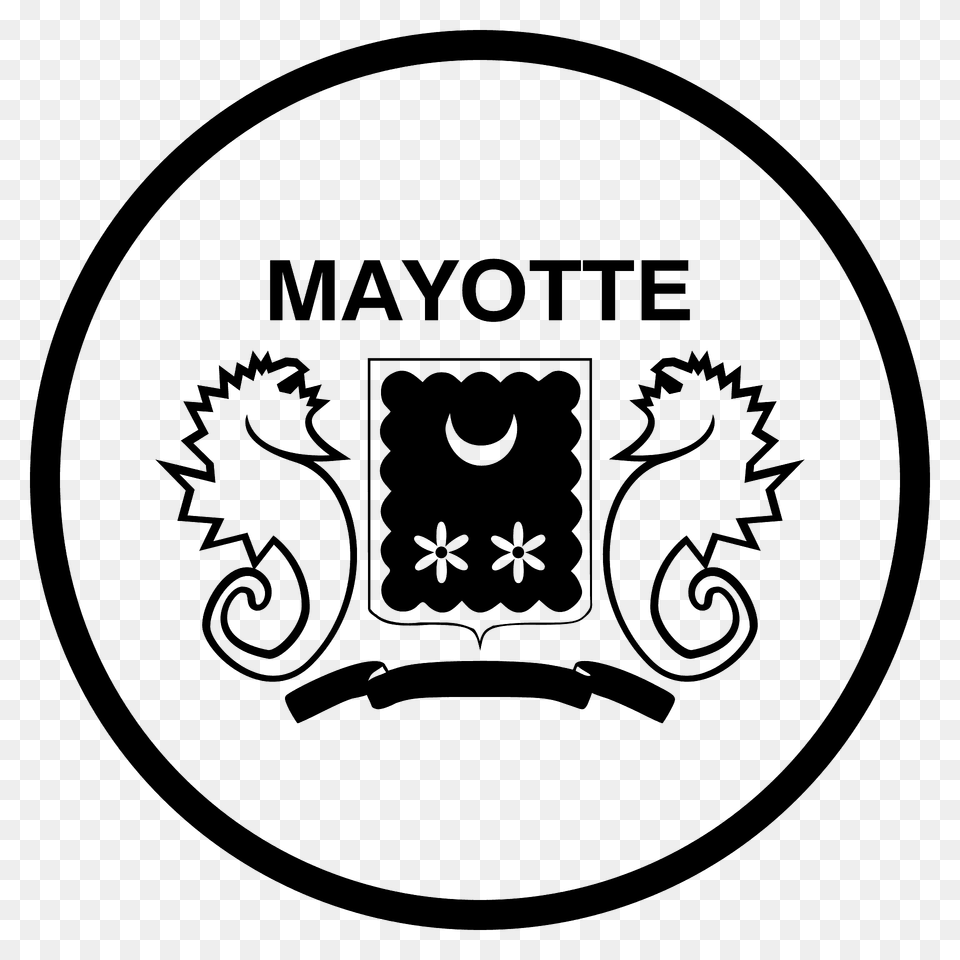 Mayotte Flag Emoji Clipart, Emblem, Symbol, Logo, Badge Png Image