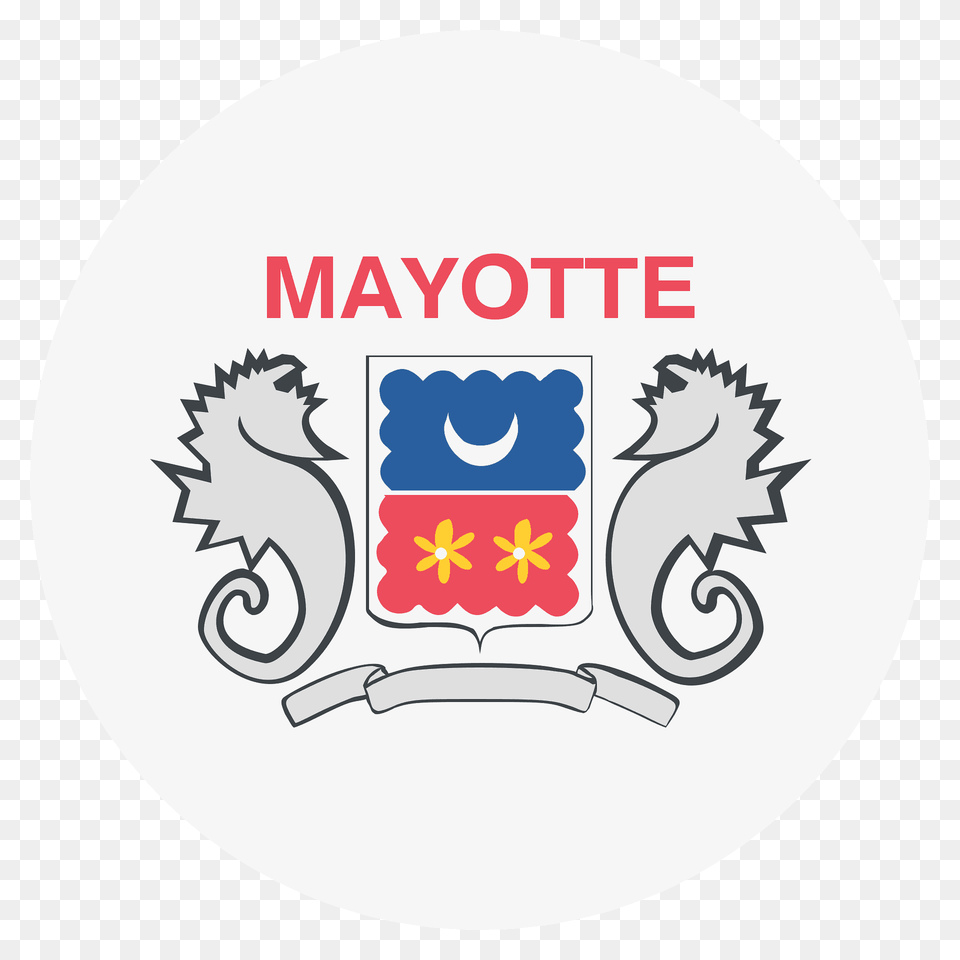Mayotte Flag Emoji Clipart, Emblem, Symbol, Logo, Disk Free Png