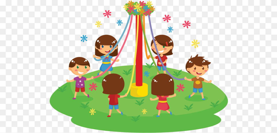 Maypole Vector Illustration May Pole Clipart, Baby, Person, Face, Head Free Png