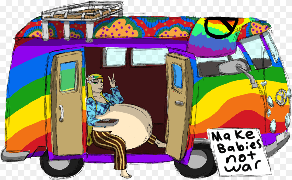 Mayternity Hippies By Oogies Hippie, Caravan, Vehicle, Van, Transportation Free Transparent Png