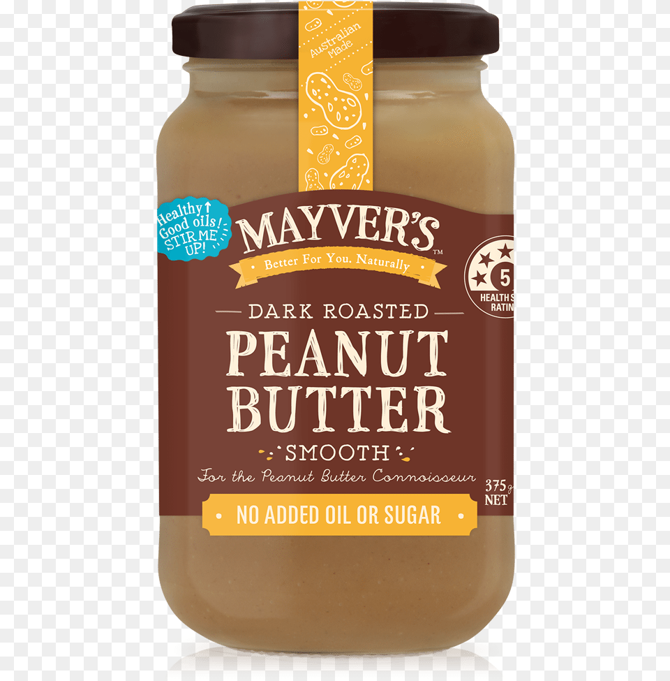 Mayvers Peanut Butter Dark Roasted Smooth, Food, Peanut Butter, Can, Tin Png Image