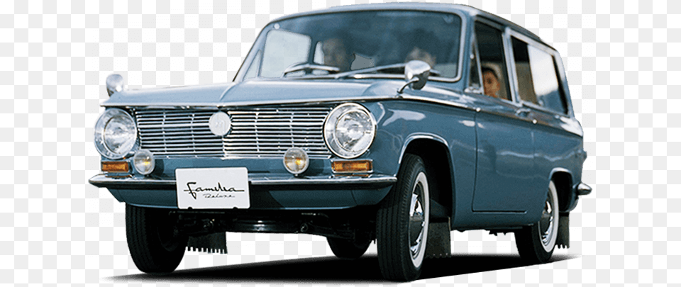 Mazda 100th Anniversary Legendary Mazdas Familia Van Antique Car, Vehicle, Transportation, Person, Wheel Free Png Download