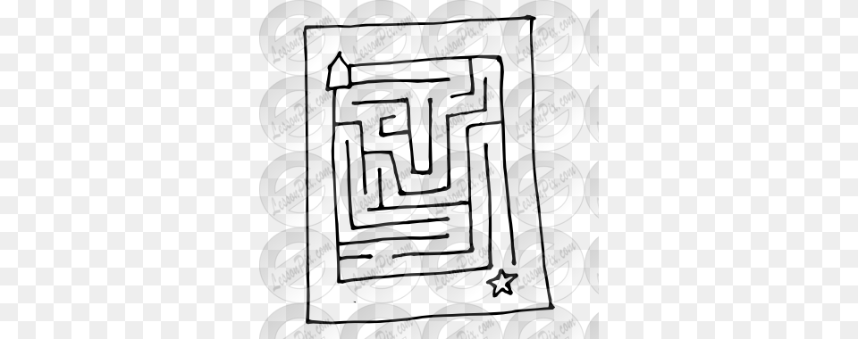 Maze Outline For Classroom Therapy Use, Text, Sphere Free Png