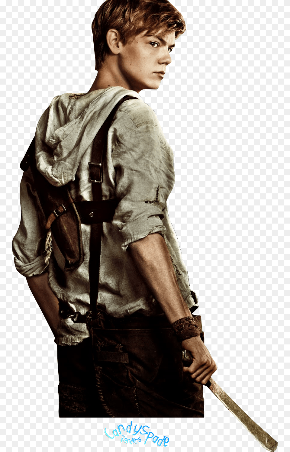 Maze Runner Thomas Brodie Sangster Newt, Person, People, Weapon, Sword Free Png