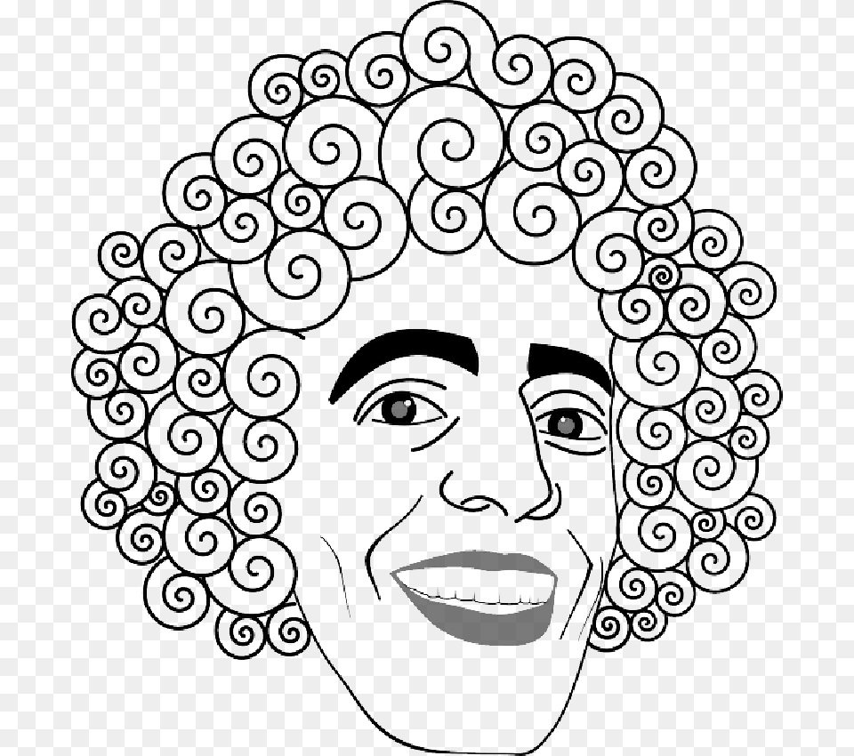 Mb Imagepng Curly Hair Clip Art, Doodle, Drawing, Face, Head Free Transparent Png