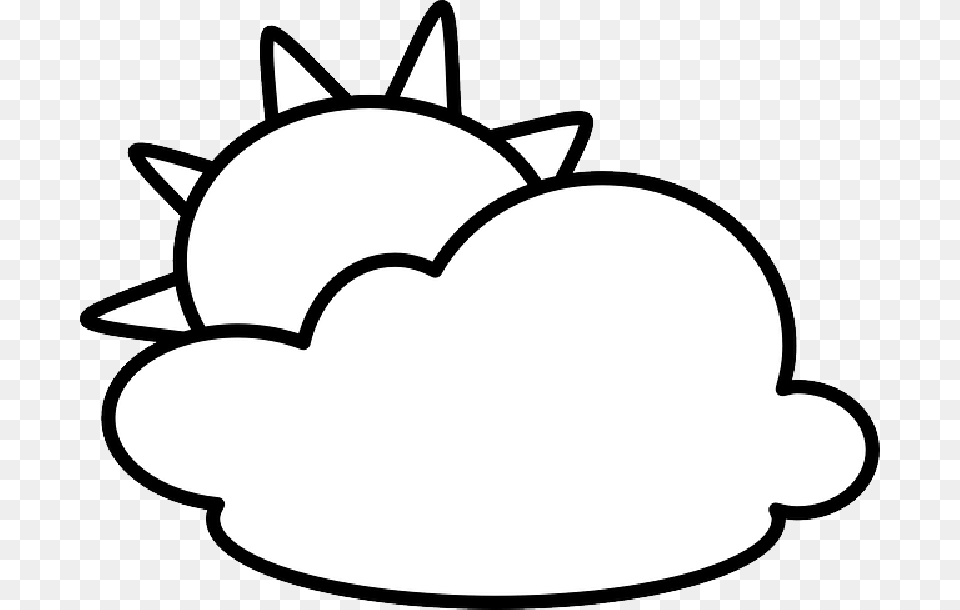 Mb Imagepng Sun And Clouds Clipart Black And White, Stencil, Berry, Food, Fruit Png