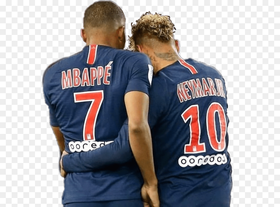 Mbappe Neymar Psg Sports Jersey, Adult, Male, Man, Person Free Png Download