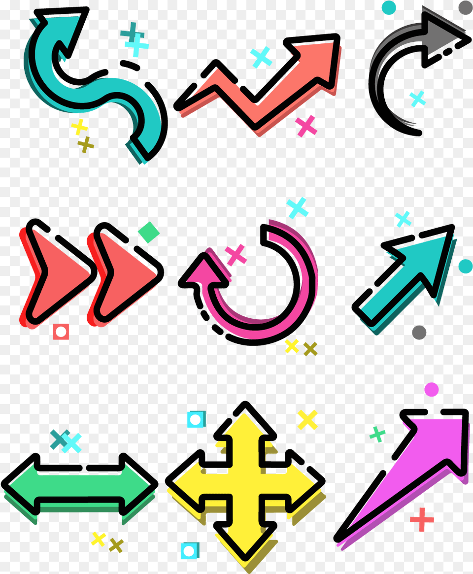 Mbe Cartoon Cute Poster Element Arrow And Vector Cute Arrow, Art, Graphics, First Aid, Symbol Free Transparent Png