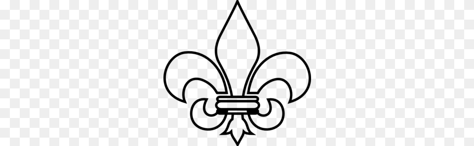 Mc Fleur De Lis Clip Art, Gray Png