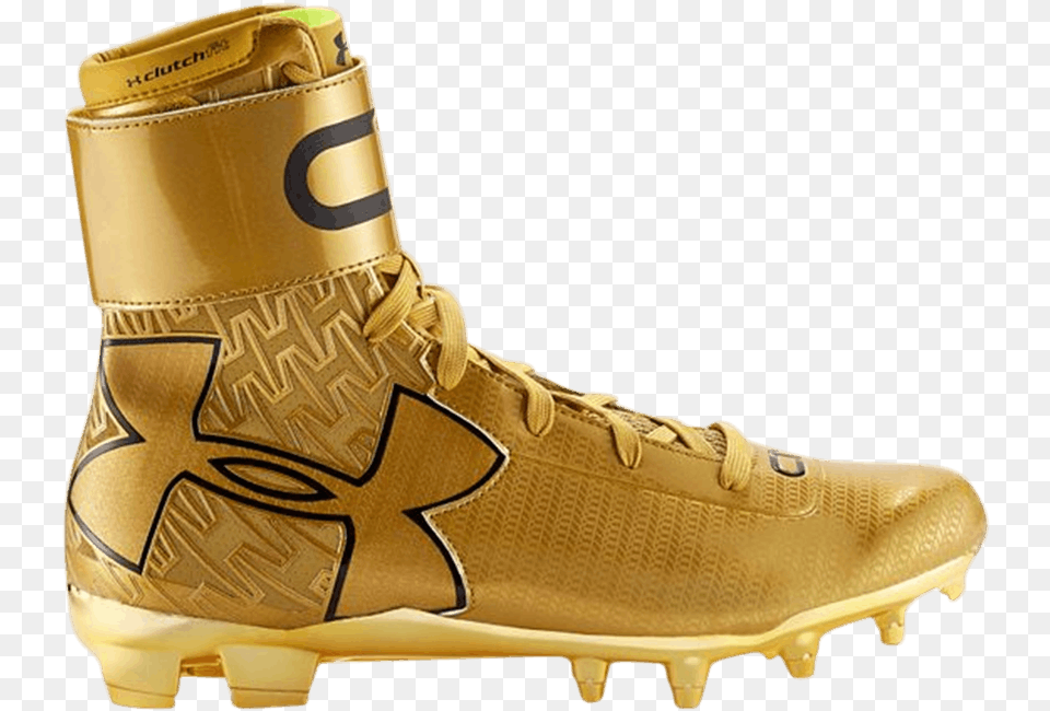 Mc Gold Rush Football Cleats Tachones De Futbol Americano Dorados, Clothing, Footwear, Shoe, Sneaker Free Png