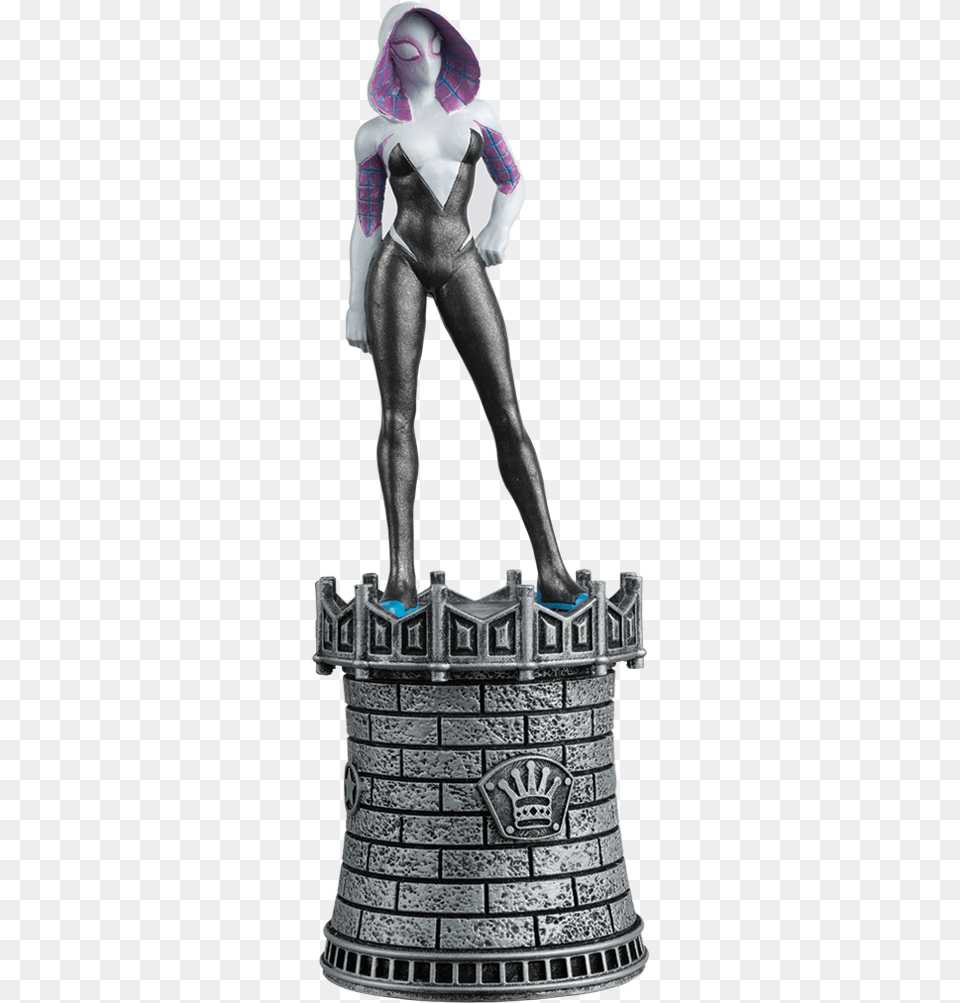 Mc Issue67 Marvel Spider Gwen White Queen Chess Piece, Figurine, Adult, Female, Person Free Png Download