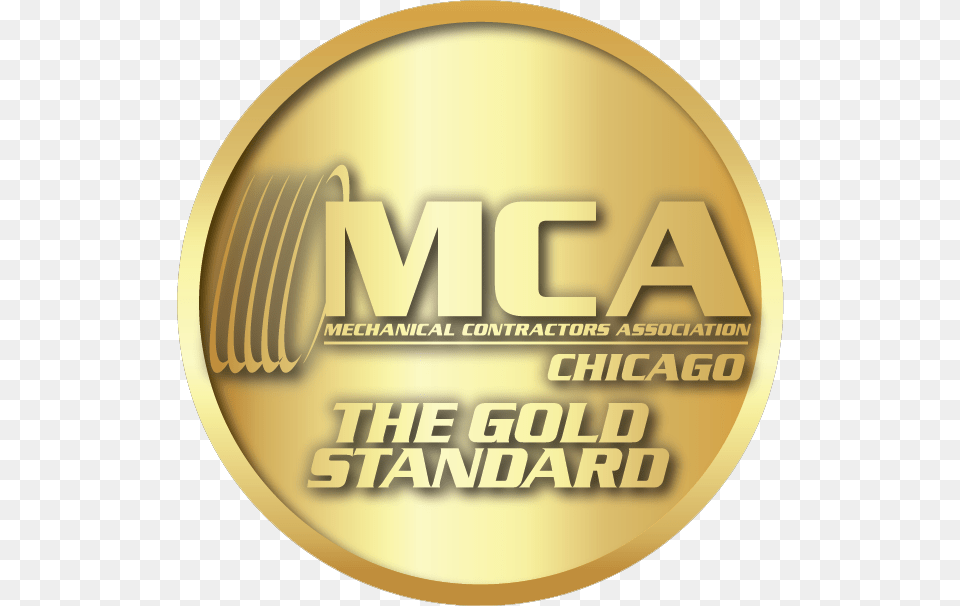 Mca Logo Mechanical Contractors Association Of Chicago, Gold, Disk Free Png